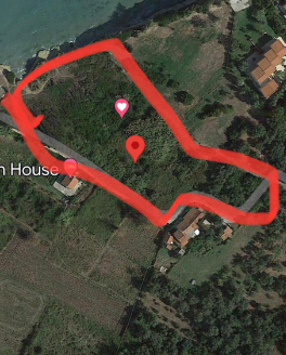 Beachfront plot for sale in Corfu