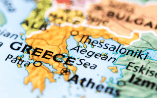 Map of Greece highlighting the top 10 places to invest in Greek real estate in 2025, showcasing the best cities and islands for property investment.