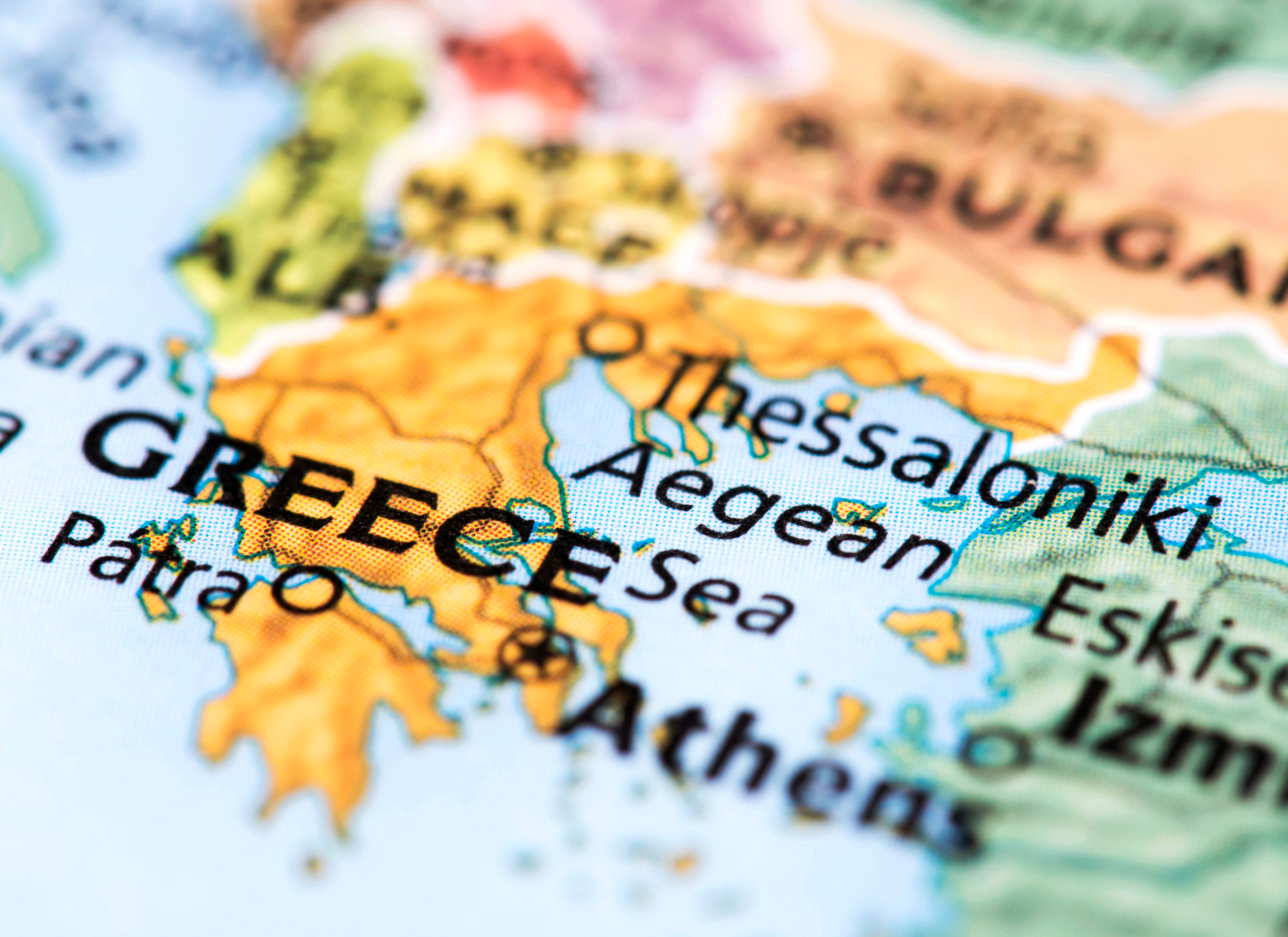 Map of Greece highlighting the top 10 places to invest in Greek real estate in 2025, showcasing the best cities and islands for property investment.