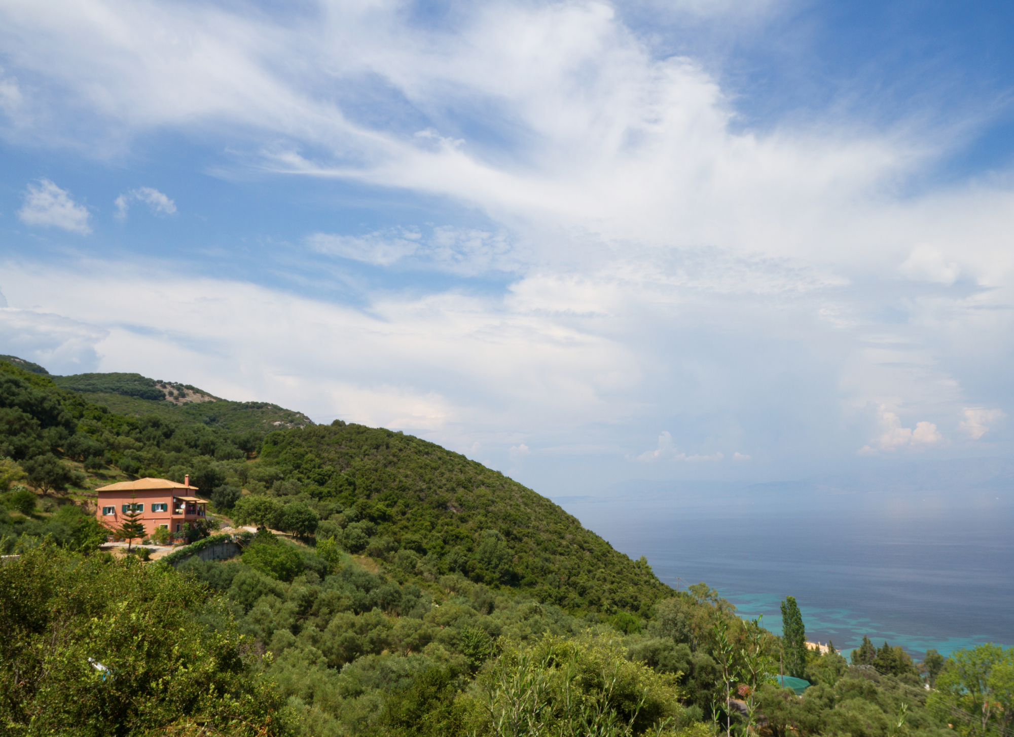 Modern Corfu villa for sale, investment property with sea view, 2025