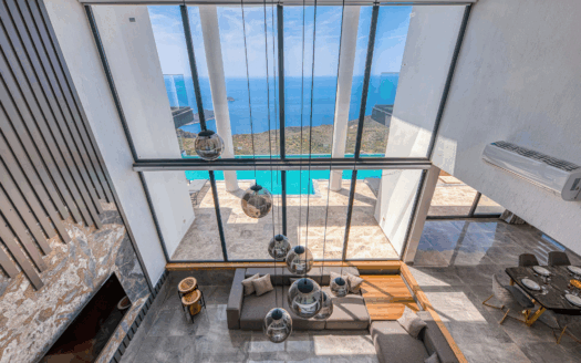 Corfu property market trends 2025, showing modern homes and villas for sale with sea views.