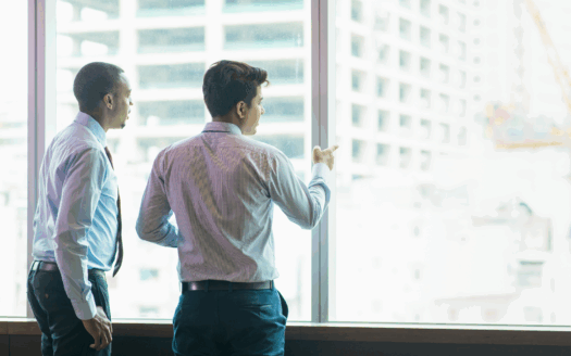 Project manager leading a real estate development project from planning to execution.