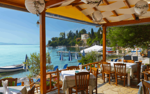 Tavernas in Corfu Town serving traditional Greek dishes