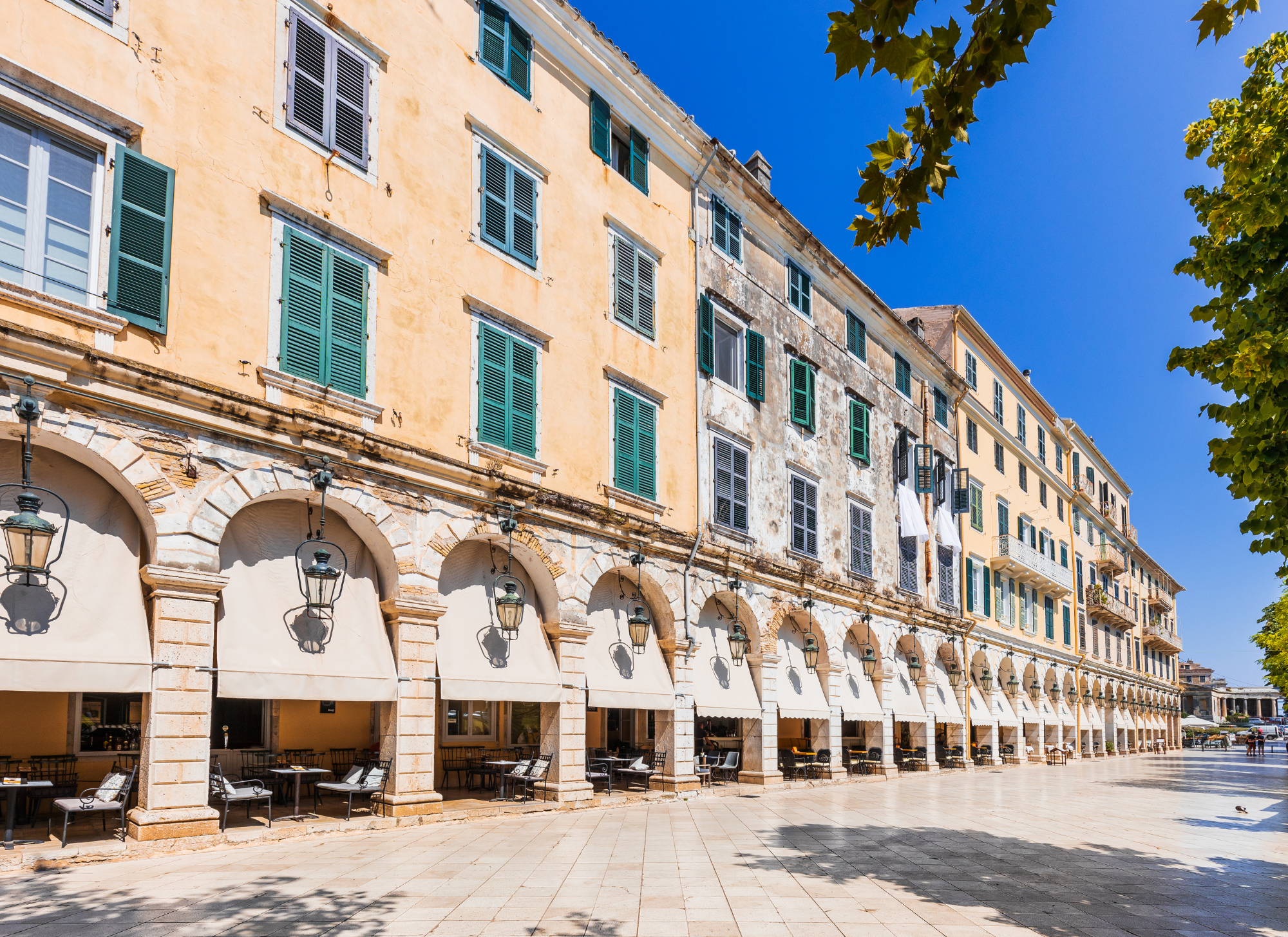 Corfu Town real estate with historical architecture and prime location.