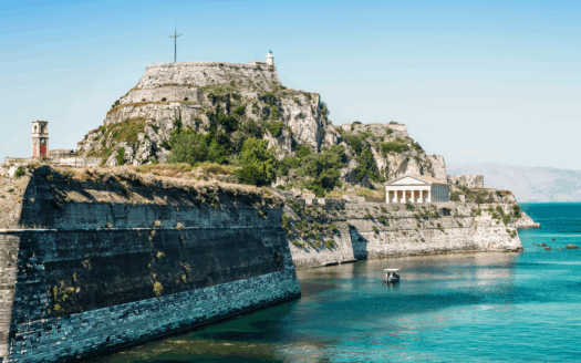 Modern villa by the sea in Kassiopi, Corfu with panoramic views.