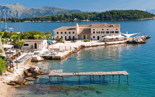 Modern apartment near the marina in Corfu with stunning sea views.
