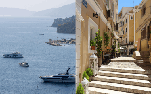 Comparison of Corfu real estate options between sea view and Old Town living