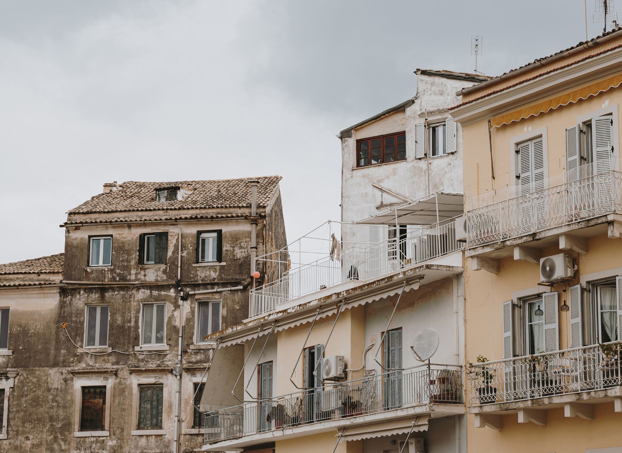 Traditional Corfu stone house with modern features and panoramic views.