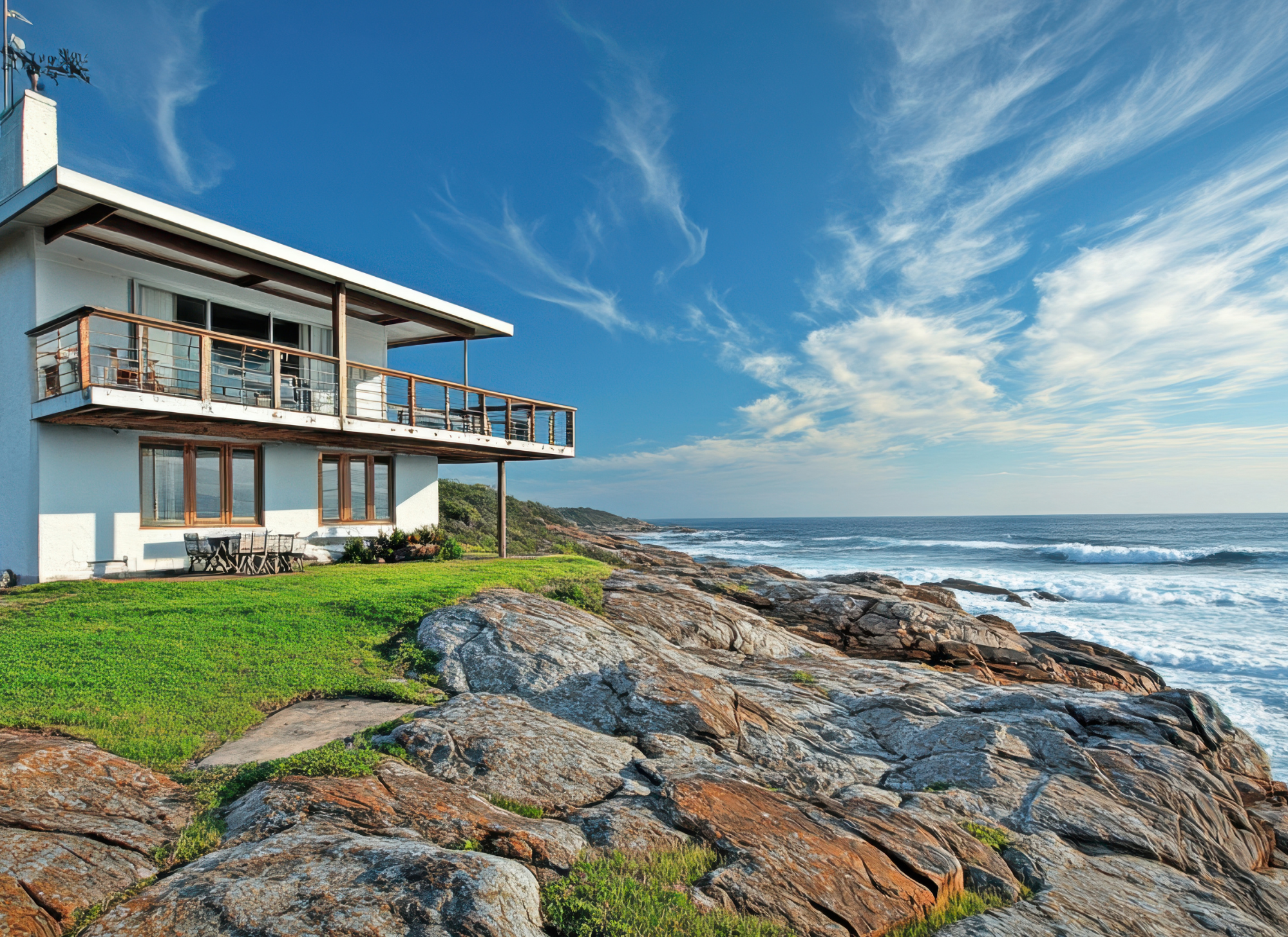 "Coastal property in Corfu with views of the Ionian Sea and lush landscape