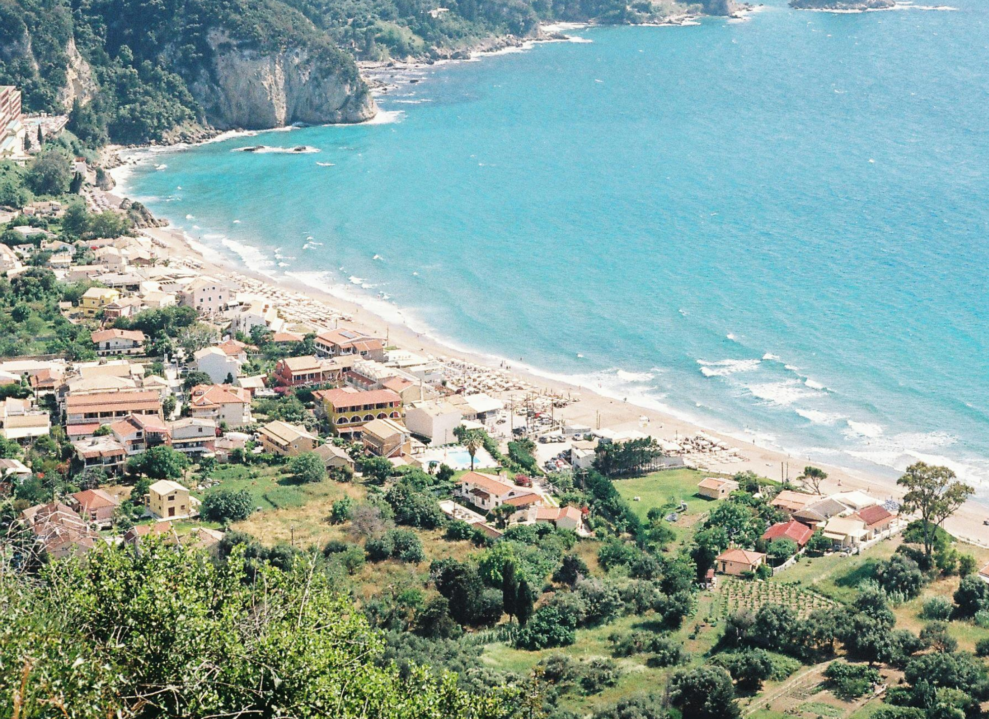Modern beachfront property in Agios Gordios, Corfu.