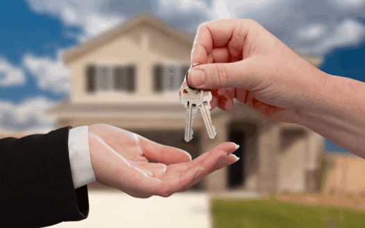 Corfu property keys handed over after successful project completion.