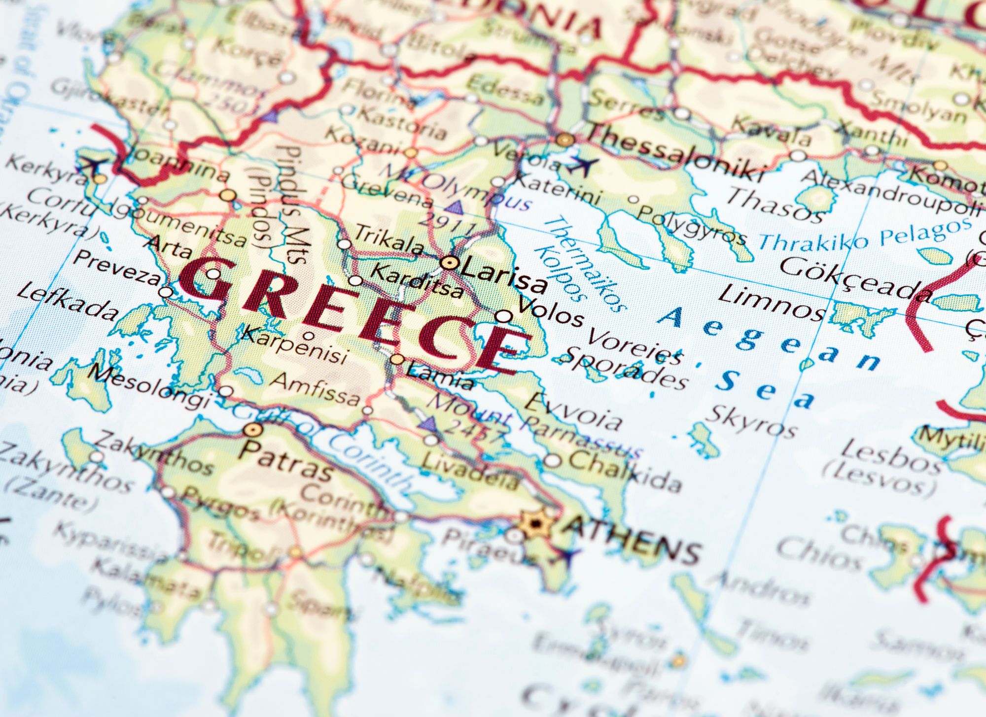 Detailed Corfu road map with major beaches and landmarks