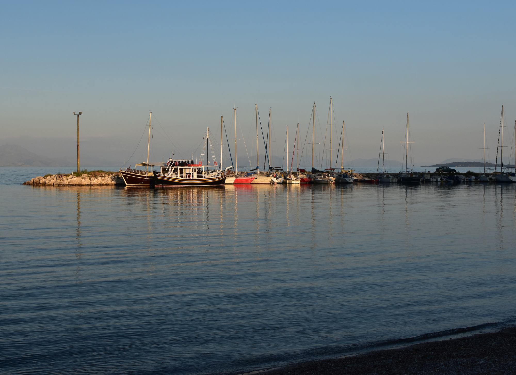 Dining by the sea at a restaurant in Ipsos Corfu