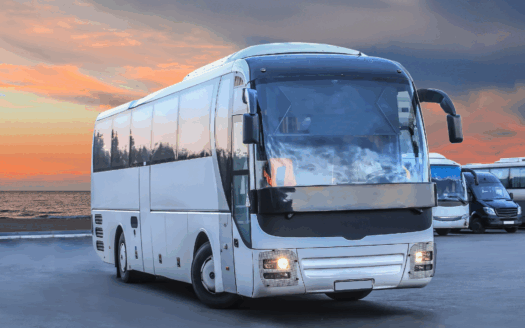 Corfu bus route map with major stops and destinations