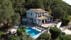 Three Bedroom Mountain Villa with Pool and Sea Views for Sale in Ano Korakiana, Corfu (32)