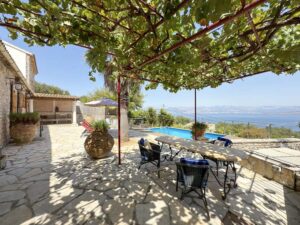 Two Bedroom Stone Villa with Sea Views and Pool for Sale near Kassiopi, North East Corfu (72)