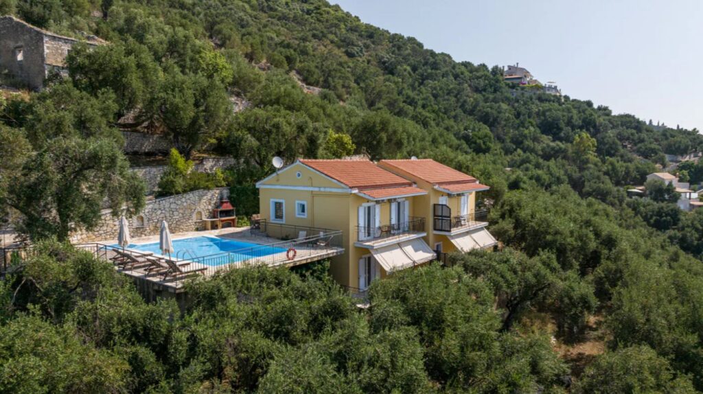 Two Side by Side Villas with Pools and Sea Views for Sale in Nissaki, North East Corfu (2)