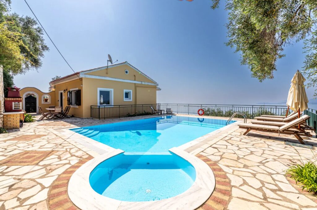 Two Side by Side Villas with Pools and Sea Views for Sale in Nissaki, North East Corfu (21)