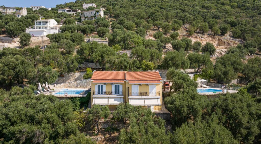 Two Side by Side Villas with Pools and Sea Views for Sale in Nissaki, North East Corfu (3)