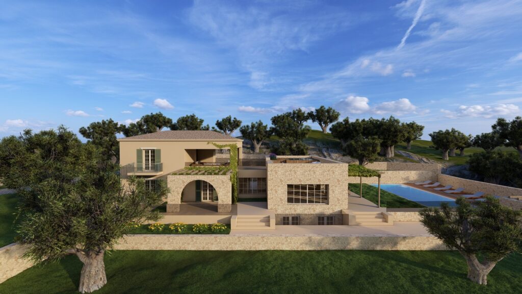 Modern Newly Built Four Bedroom Villa with Heated Pool in Sinies, Northeast Corfu (2)