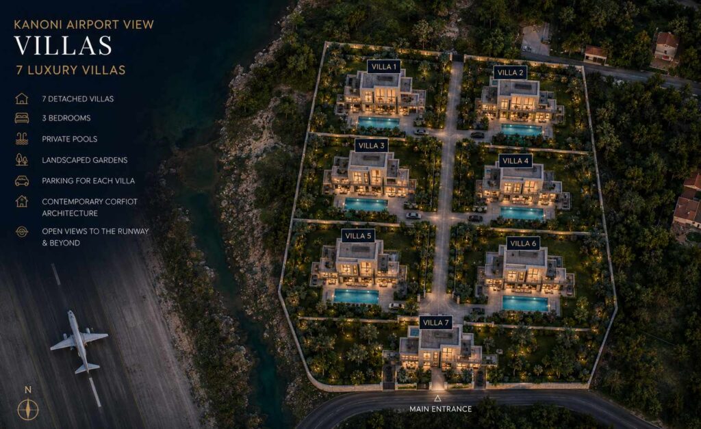 6,000 m² Development Land with Existing Villa in Corfu Town in Kanoni
