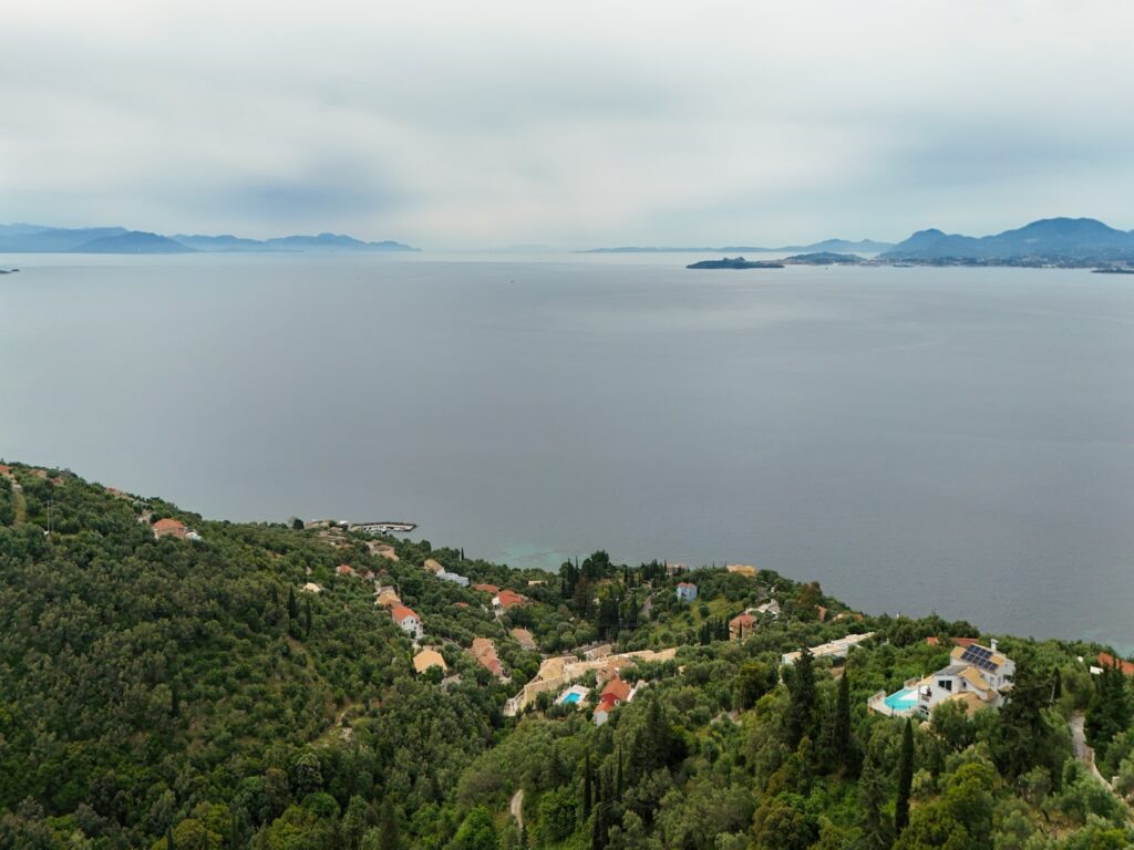 5,000 m² Sea View Building Plot with Permission for Two Villas in Viglatouri, North East Corfu (1)
