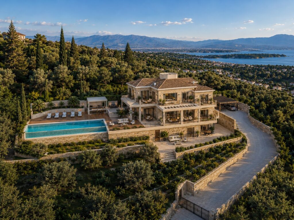 Forest Park Luxury Villa with Panoramic Sea Views in Gouvia, Corfu €5,750,000 (1)