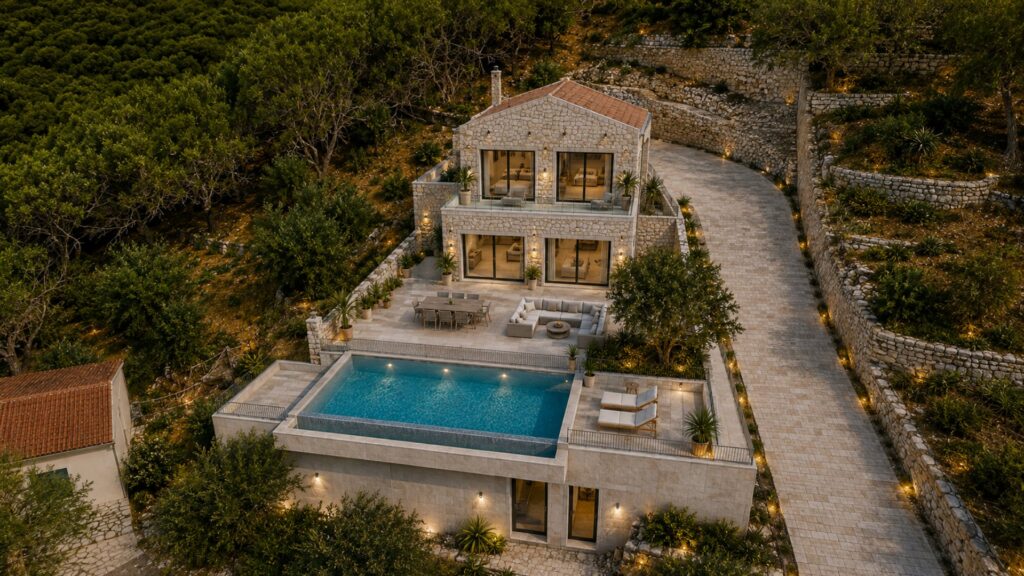 Private 3 Bedroom Luxury Villa with Pool in Vigglatouri, Palies Sinies, North East Corfu (35)