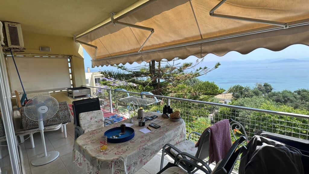 Renovated 1 Bedroom Sea View Apartment with Communal Pool in Messonghi, South Corfu (1)