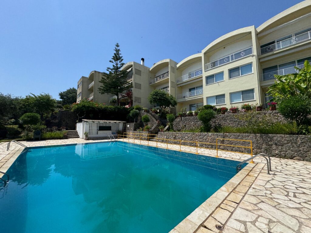 Renovated 1 Bedroom Sea View Apartment with Communal Pool in Messonghi, South Corfu (5)