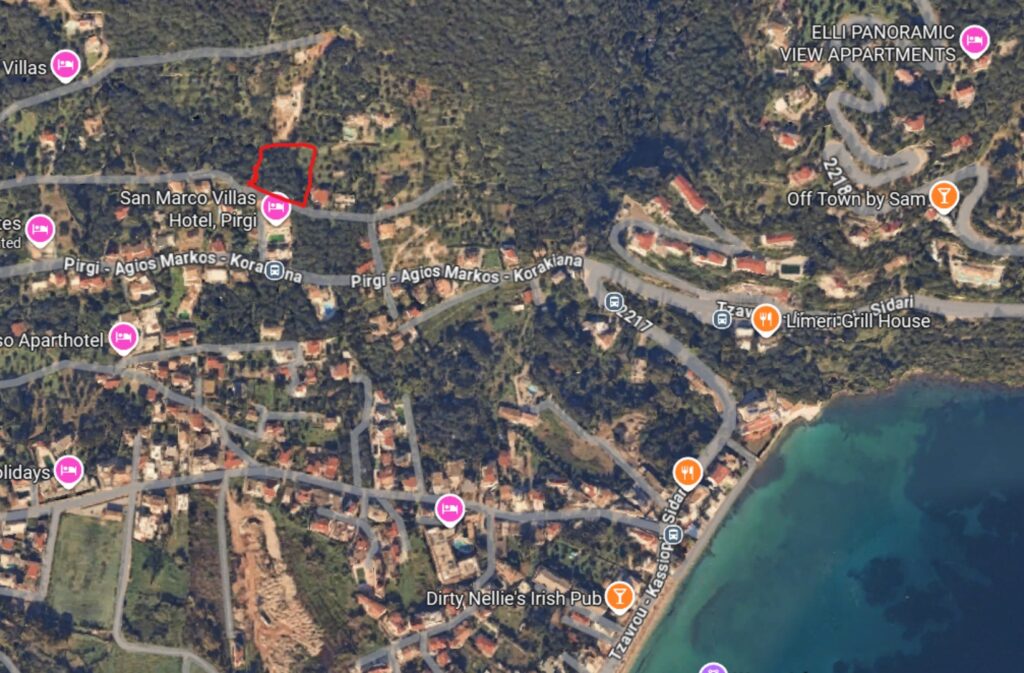Sea View Building Plot within Walking Distance of Ipsos Beach, Agios Markos €200,000 (2)